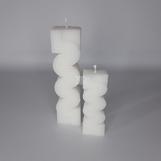Desenli 2li Mum Set
