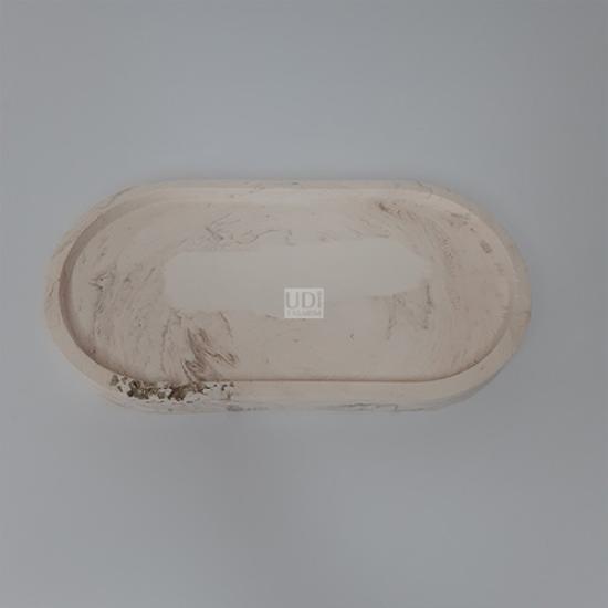 Oval Tabak (Gold Cam Kırıklı)